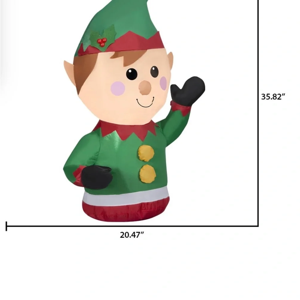 3 pk Inflatable Reindeer, Elf, and Snowman Car Buddies - Picture 7 of 12